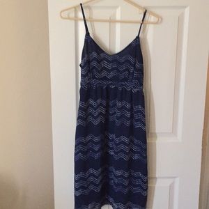 Blue and white sundress